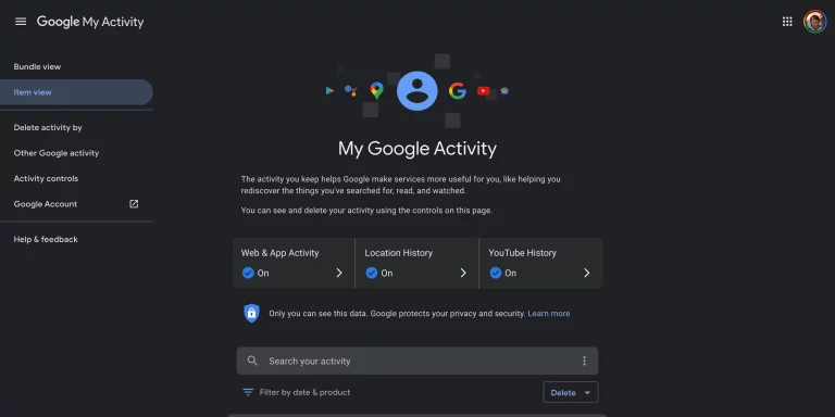 google my activity